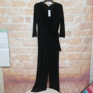 Annalee + Hope Classic Black Wrap Jumpsuit